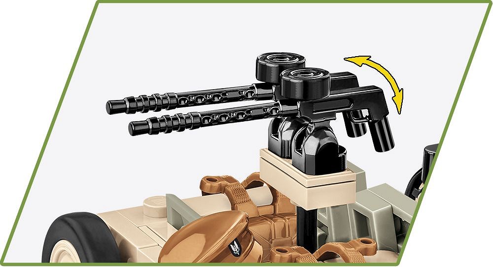 Kit Construction COBI Willys MB SAS - Jeep WWII 1:35, 180 Pièces, 3 Figurines - Collection Historique
